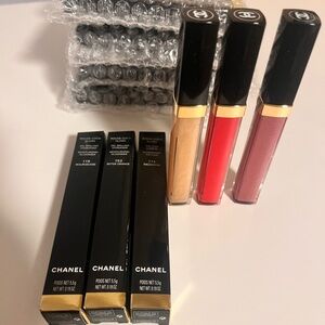 CHANEL Lip Gloss Trio - Gold, Red, Pink